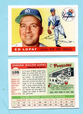 2023 - 1955 Style Collector Card - # 109 Ed Lopat- New York Yankees • $6.95