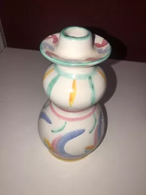 Vietri Italy 1986 Art Pottery Colore Candlestick Holder 7 3/4  • $29.99