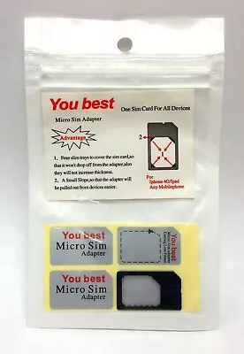 Micro SIM Adapter Converter Set For IPhone 4 And Other Devices • $6.72