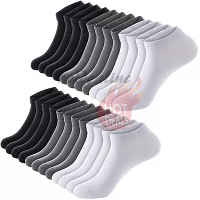 3-12 Pairs Men's Ankle Quarter Crew Sports Socks Cotton Low Cut Size 9-1110-13 • $8.99