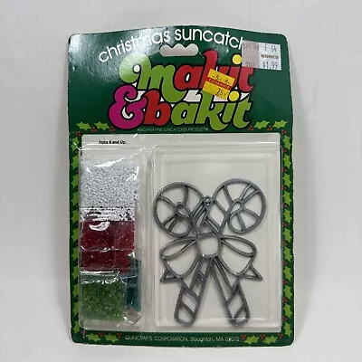 NEW Vintage Makit & Bakit Christmas Stained Glass Suncatchers Quincraft • $12.99