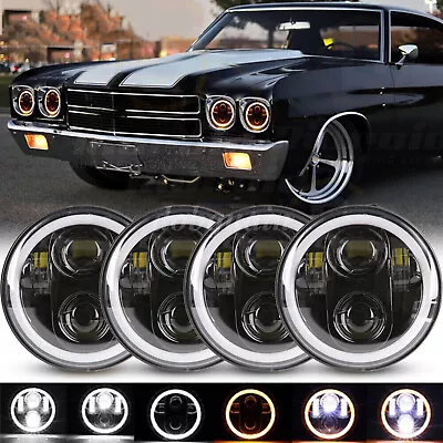 4PCS 5.75  5-3/4 Inch LED Headlights Hi/Lo Beam DRL For Chevy Chevelle 1964-1970 • $74.99