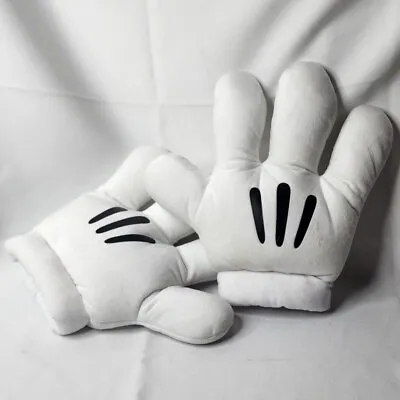 Mickey Mouse Hands Gloves Disney Parks Plush Stuffed White Mitts Disney Parks • $12.48