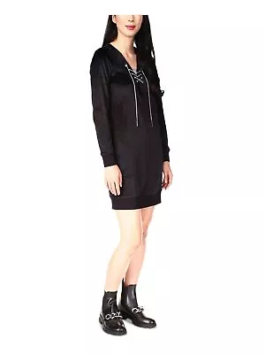 MICHAEL MICHAEL KORS Womens Black Long Sleeve Above The Knee Sheath Dress M • $13.99