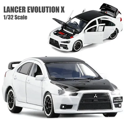 $31.91 • Buy Mitsubishi Lancer Evolution X 1:32 Diecast Model Car Toy Collection Light&Sound