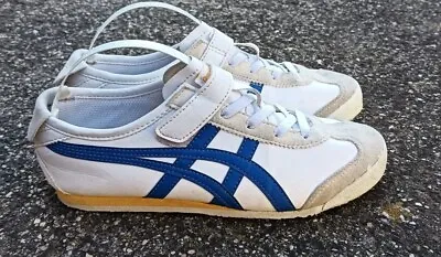 ASICS Onitsuka Tiger Mexico 66 PS Shoes KIDS Size US 3  EU 35 WHITE BLUE YELLOW • $29.95