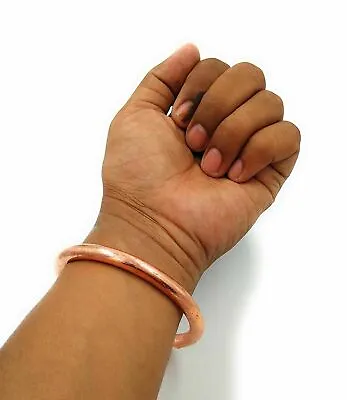 THICK Copper Pure Cratched Rounded Bracelet Cuff Kada Kadaa - Men Fashion  • $13.53