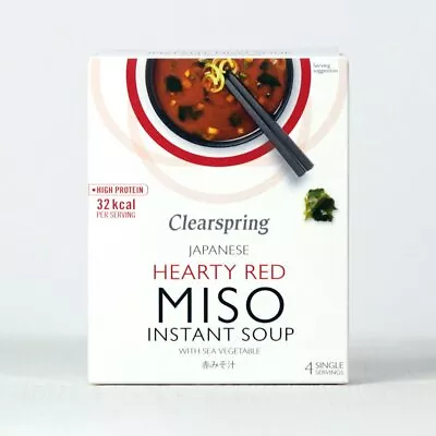 Clearspring Instant Miso Soup - Hearty Red With Sea Vegetable • £3.99