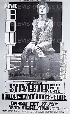 $1359.80 • Buy David Bowie Concert Poster Randy Tuten Signed Winterland 1972