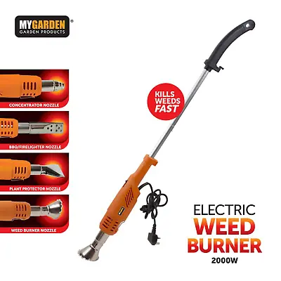 2000W Adjustable Electric Weed Burner Torch Garden Weeding Killer With 4 Nozzles • £18.50