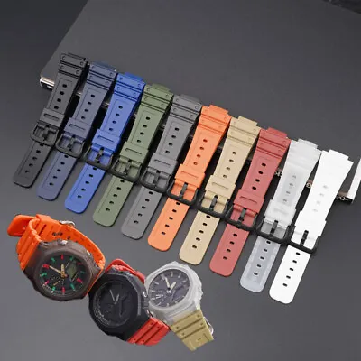 Sport Bracelet 16mm Rubber Strap For Casioak GA 2100 DW-5600 Watch Band • $14.99