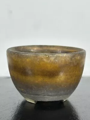 Vintage Japanese Round Shohin Mame Semi Cascade Bonsai Pot Jyuken 2.5  W Patina • $108