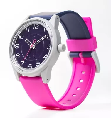 Citizen Q&Q Smile Solar Eco Friendly Watch Navy/Pink/Grey • £35