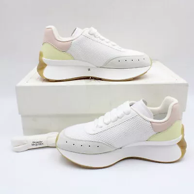 Alexander McQueen Sprint Runner Sneakers In White (687996W4WN5) - Size EU 36 • $274.97