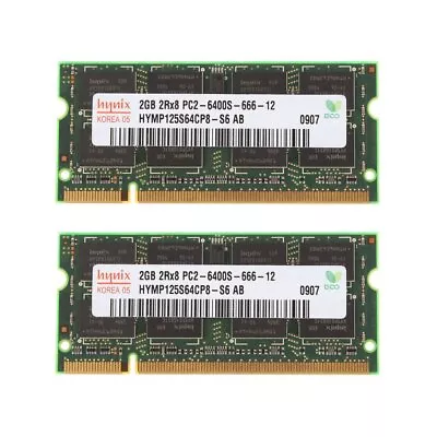 4GB 2x 2GB Toshiba Satellite R20 R25 X200 X205 DDR2 Laptop/Notebook RAM Memory • $12.08