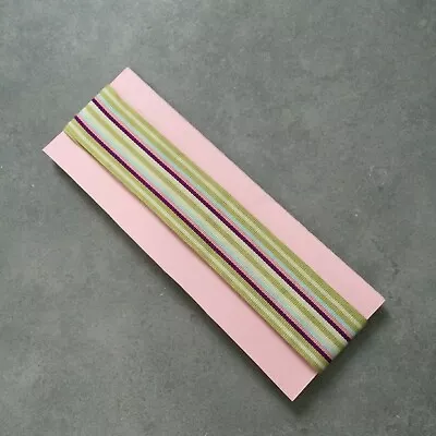 £6.50 • Buy Striped Wide Grosgrain Ribbon Rare: 38mm Wide Pale Green