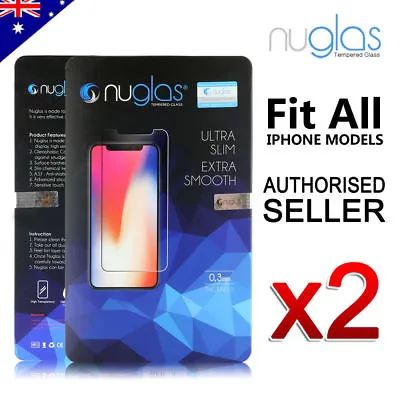$6.95 • Buy 2x For Apple IPhone 11 Pro XS Max XR X 8 7 Plus Tempered Glass Screen Protector