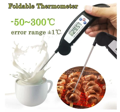 £4.25 • Buy Digital Food Thermometer Probe Cooking Meat Kitchen Temperature BBQ Turkey Milk 