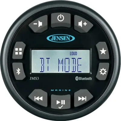 Jensen JMS3RTL Compact Bluetooth AM/FM/USB/WB Waterproof Stereo - 3  Black-C1 • $159.99