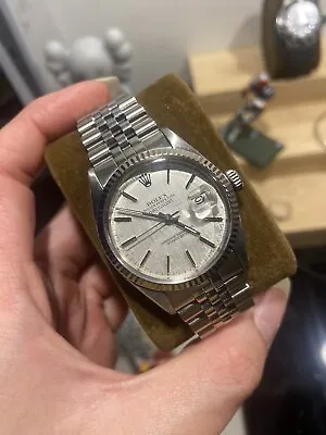 Rolex Datejust Silver Linen Dial - 16014 (READ DESCRIPTION) • $6750