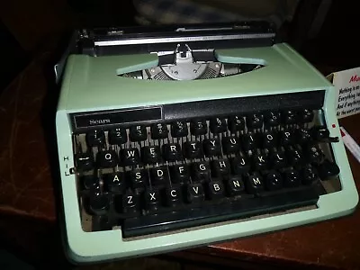 Vintage Sears Teal With Black Keys Typewriter Model 268 52600 In Case • $59.99