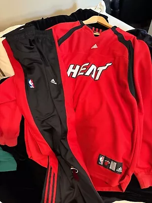 Nba Miami Heat 2008 +/- Warm Up Suit Large Unworn Beautiful Set Dwyane Wade • $249