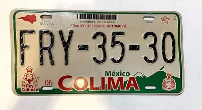 2005 Colima Mexico License Plate Trasera (rear Plate) • $25