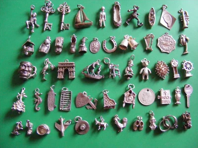 £7.99 • Buy Z) Vintage Sterling Silver Charms Charm Bells Boot Teddy Pixie Rabbit Owl Bible
