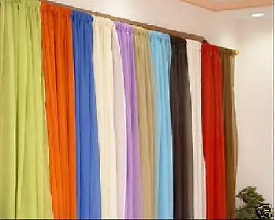 Slot Top Voile Panels-various Colours 48  To 90  Drop • £6.15