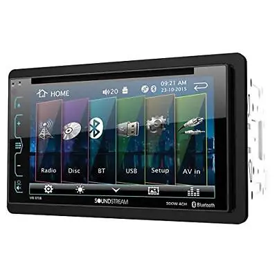 Soundstream VR-65B Double-DIN Bluetooth DVD/CD/AM/FM In-Dash Car Stereo With ... • $97.87