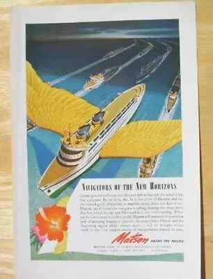 MATSON LINE Navigators Of The New Horizons 1944 Deco Ad • $19.99