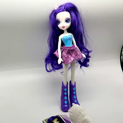  My Little Pony Equestria Girls Rarity Doll  With Club Card Brush And Glasses • $9.95