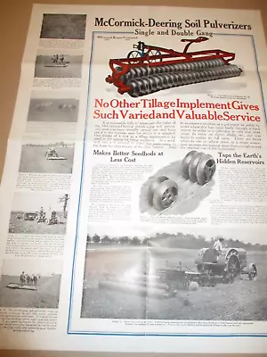 Rare 1931 Mccormick-deering  Soil Pulverizers Advertising Poster--brochure • $49.95