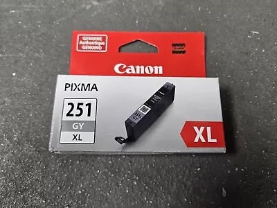 Canon 6452B001 Genuine Ink Cartridge Canon CLI-251XL Gray Ink In Box • $18