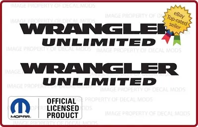 Set 07 - 18 Jeep WRANGLER UNLIMITED Fender Logo JK Side Decals Gloss Black SJ3Y4 • $18.96