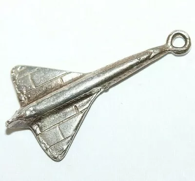 Vintage Sterling Silver Concorde Airplane Bracelet Charm By MJW  • $24.99