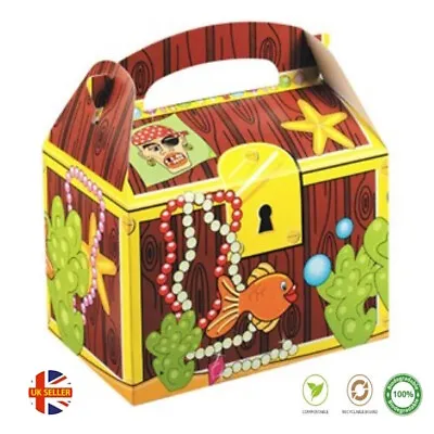 Treasure Chest Pirate Party Food Boxes Children Picnic Birthday Party Plate Box • £21.99