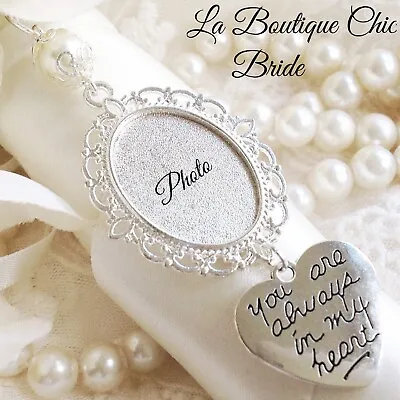Personalised PHOTO INC Bridal Bouquet Photo Frame Memory Charm Wedding Bride • £4.99