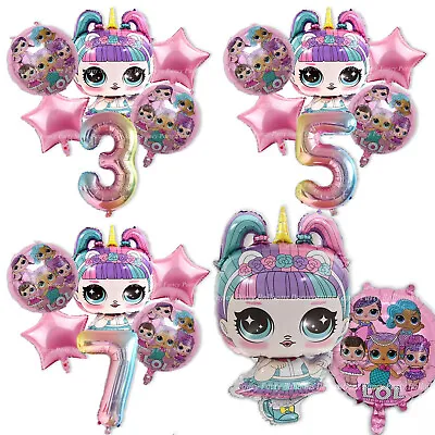 £10.79 • Buy LOL Surprise Doll Birthday Balloons Party Decorations Pink Unicorn Sparkle Foil
