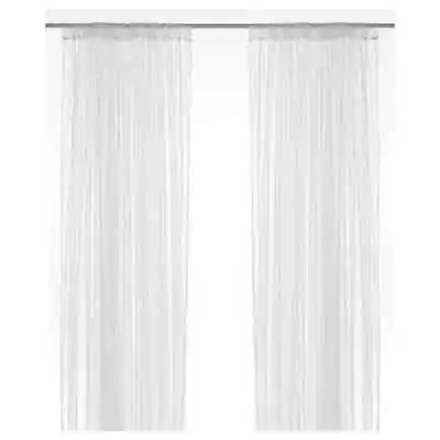 IKEA 3 Pack ( 3 Pair) Long Sheer Floaty White Net Lill Curtains 280 X 250 Cm -ZI • £22.99