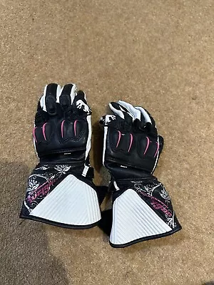 ** Furygan RG18 Ladies Leather Motorcycle Gloves Size XS / 5 ** • £9.99