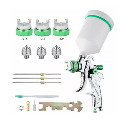 $26.19 • Buy 2008HVLP Auto Paint Air Spray Gun Kit Gravity Feed Car Primer 1.4MM~2.0MM Nozzle