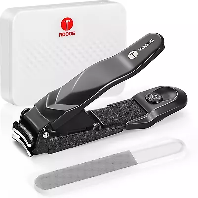 Nail Clippers For Men Women With CatcherNo Splash Ultra Sharp Professional Heav • $23.83