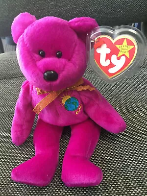 TY MILLENIUM The BEAR BEANIE BABY - MINT With MINT TAGS • $495