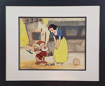 ⬛🟦⬜ Snow White DOC Sericel Cel Signed MARC DAVIS New Frame Custom Background • $229