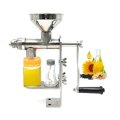 VEVOR Manual Oil Press Machine Expeller Extractor Stainless Steel Homemade Oil • $77.99