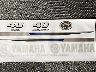 Yamaha 40 Hp 4-Stroke Outboard Engine Reproduction Decals Sticker Set Marine • $28.50