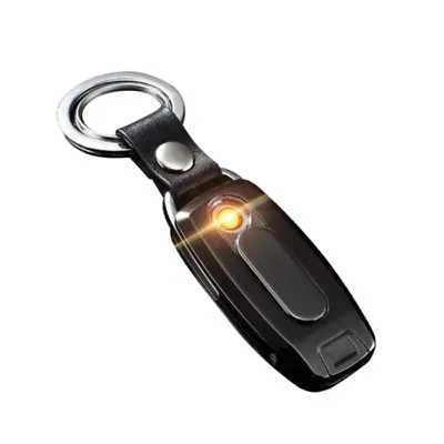 USB Keychain Lighter Flameless Cigarette Windproof Rechargeable Electric • $12.39