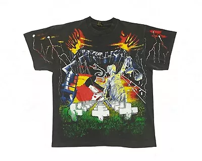 Vintage Metallica Album Collage AOP T-Shirt / XL Single Stitch Reprint • $89.99