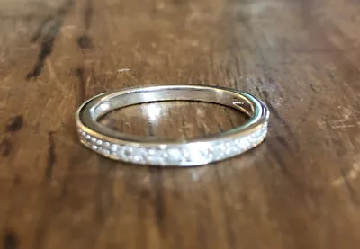 9ct White Gold Diamond Half Eternity Ring 375 • £89.99